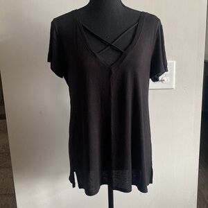 Donating soon! L.A Hearts Pacsun Large Black Short Sleeve Shirt Top